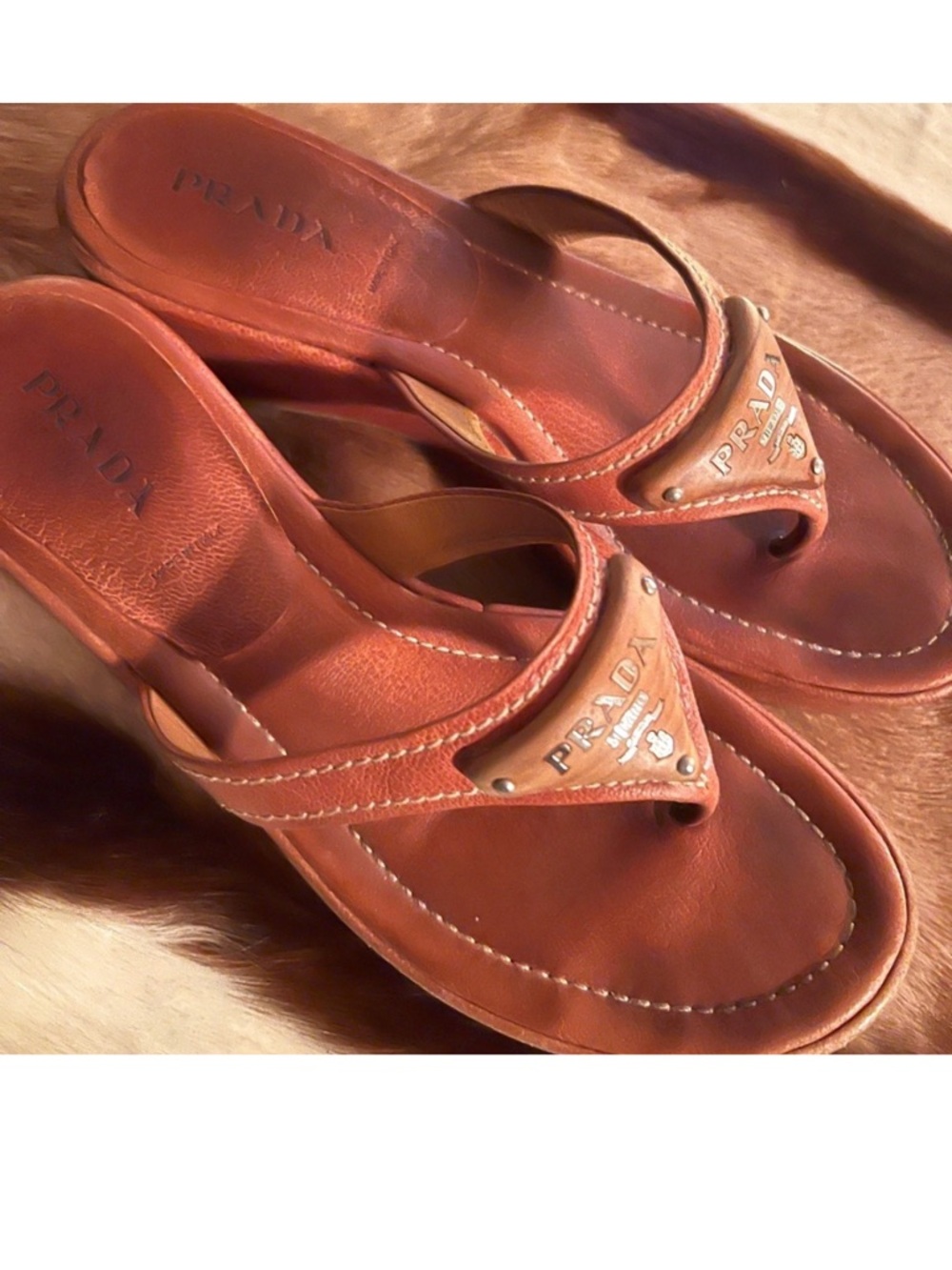 PRADA Antic Summer Sandals W/ Original Dust Bags & Box - Size 38